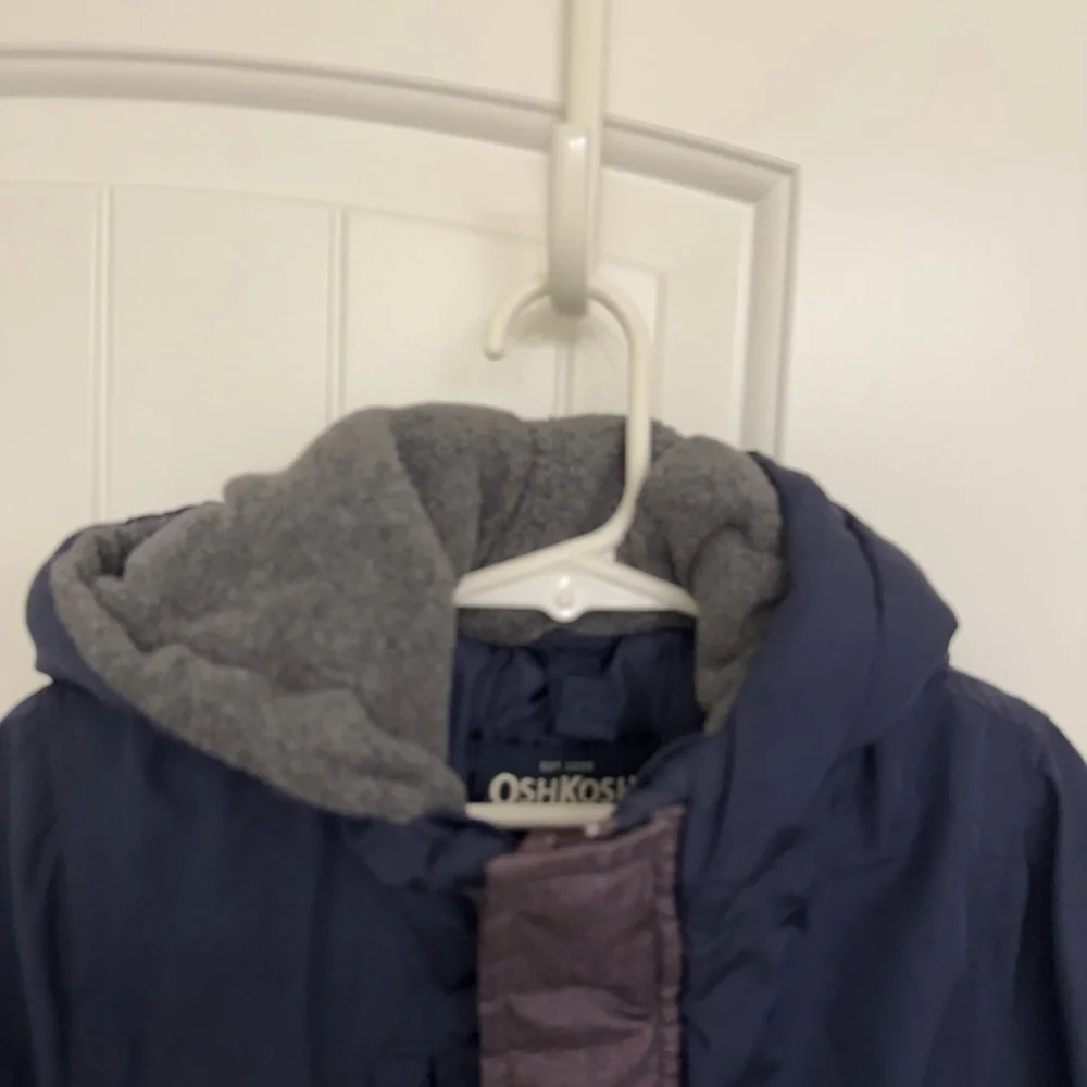 OshKosh B'gosh Blue and Gray Hooded Jacket